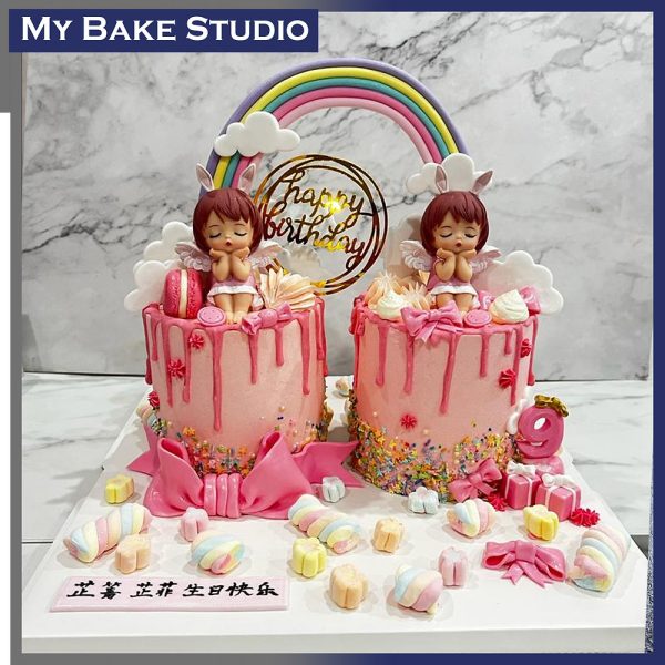 Angel Twins Cake