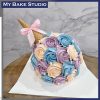 Bouquet Rosette Ice-cream Cone Cake