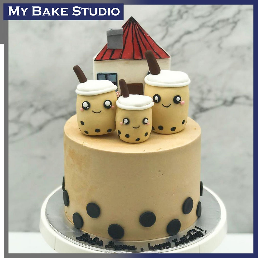 Bubble Tea Theme Cake-img1
