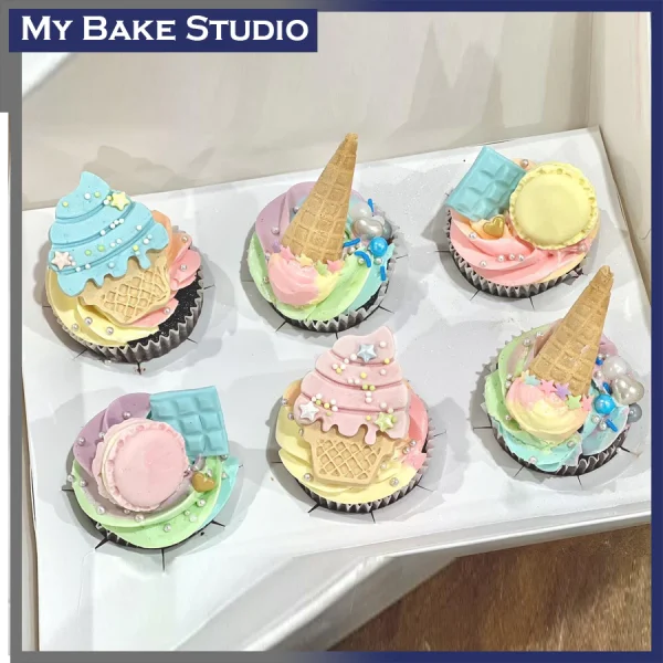 Fancy Rainbow Cupcake