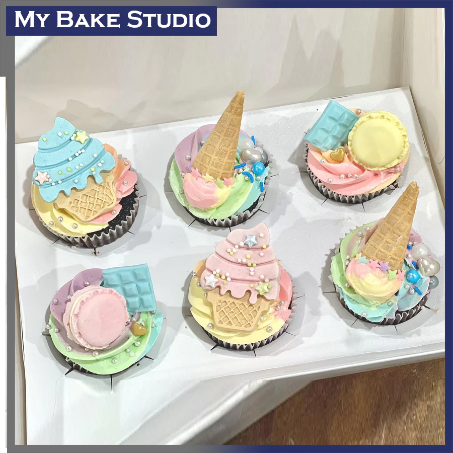 Fancy Rainbow Cupcake