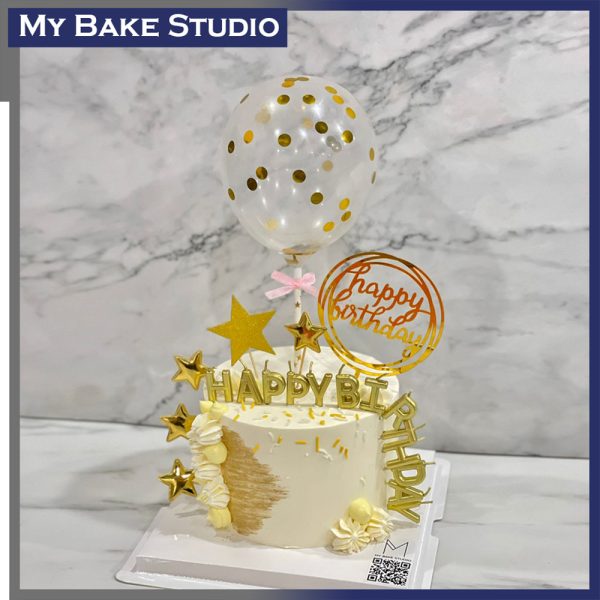 Gold Balloon Cake