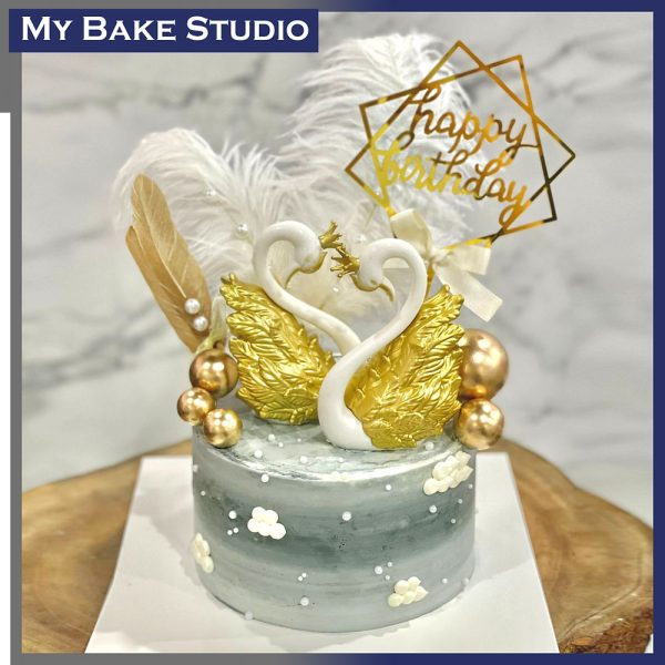 Golden Swan Cake (Same Day Cake)