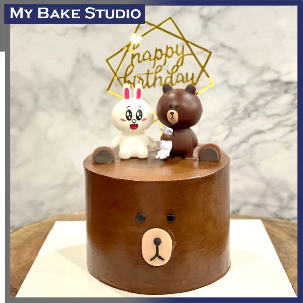 Line Bear Cake
