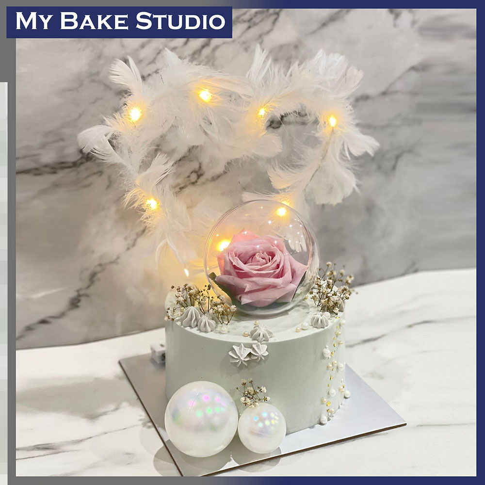 Love Feather Rose Cake-img1
