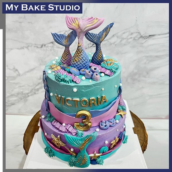 Mermaid Coral Cake