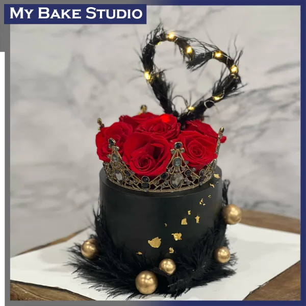 Midnight Rose Queen Cake