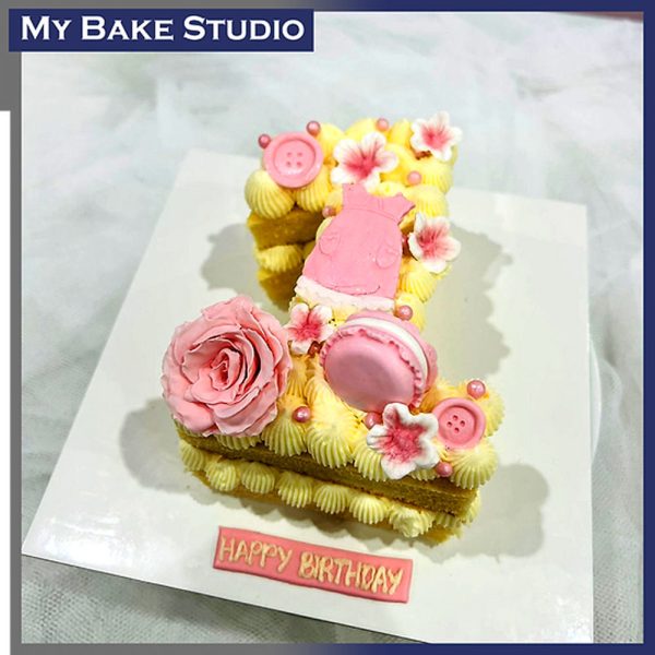 Monogram Baby Cake
