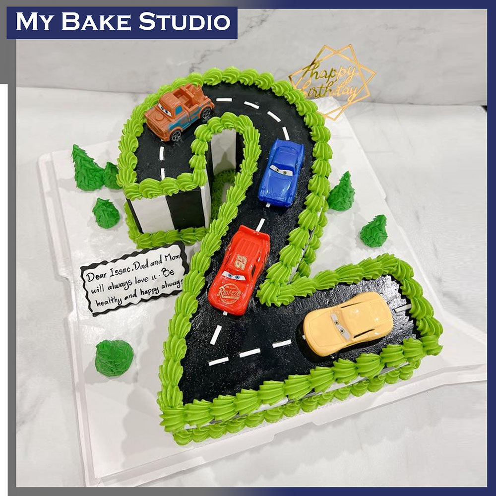 Monogram Cars Cake-img1