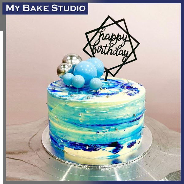 Watercolor Marble Cake