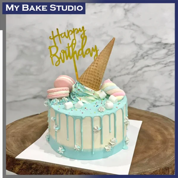 Ice Cream Cone Drip Cake