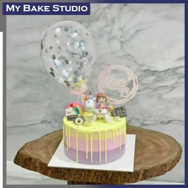 Pony Balloon Girl Cake
