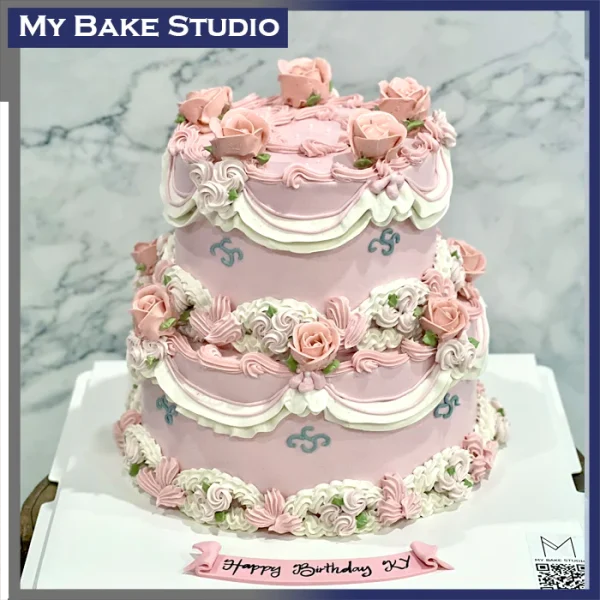 Floral Euro Style Cake