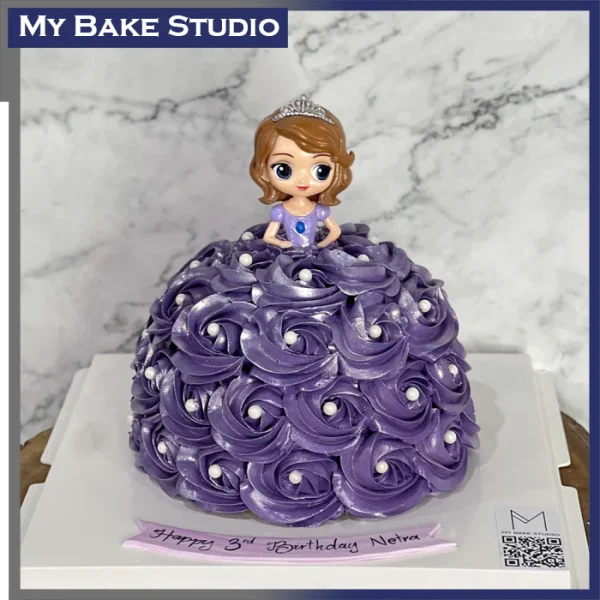 3D Purple Princess Cake