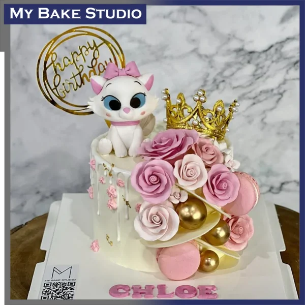 Floral Kitty Cake