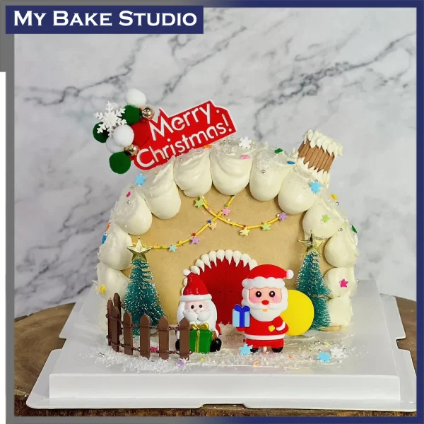 Santa House Cake