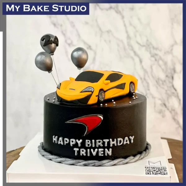 Yellow Fondant Car Cake