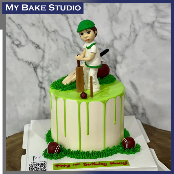 The Cricket Player Cake