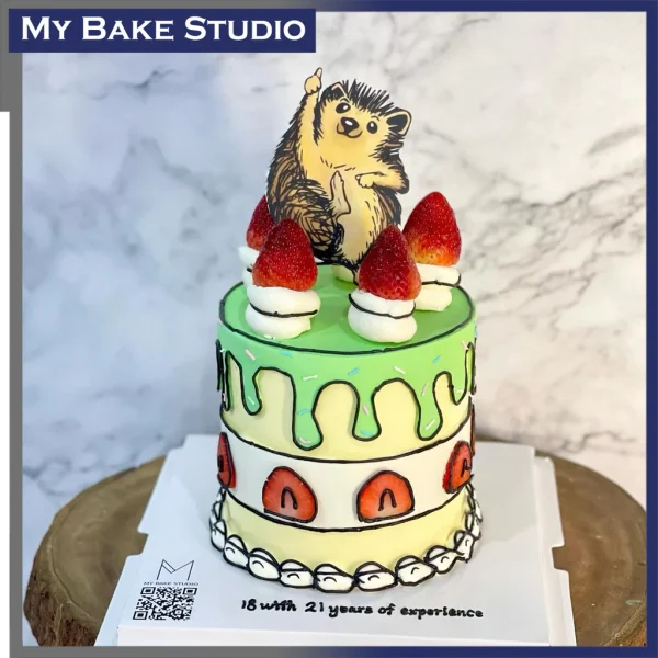 2D Porcupine Berries Cake
