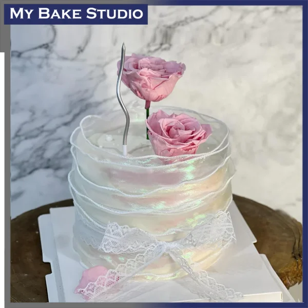 Shimmer Lace Rose Cake