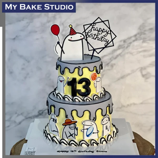 2D Flock Cake